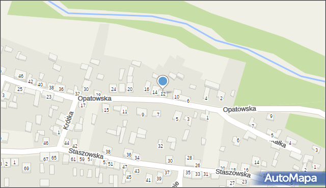 Kurozwęki, Opatowska, 12, mapa Kurozwęki