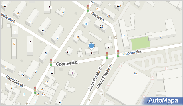 Kutno, Oporowska, 3, mapa Kutno