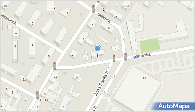 Kutno, Oporowska, 3, mapa Kutno