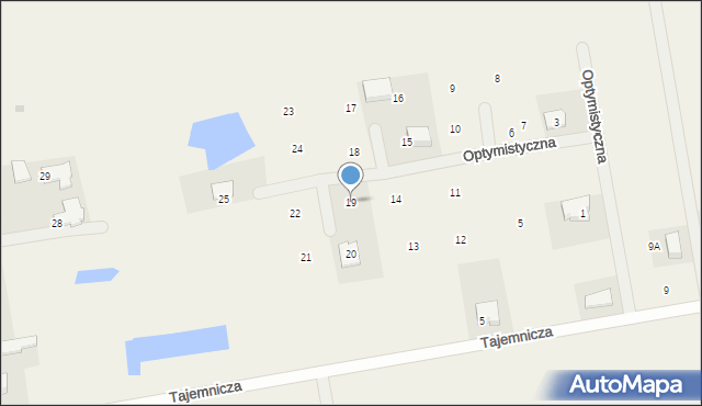 Łagodzin, Optymistyczna, 19, mapa Łagodzin