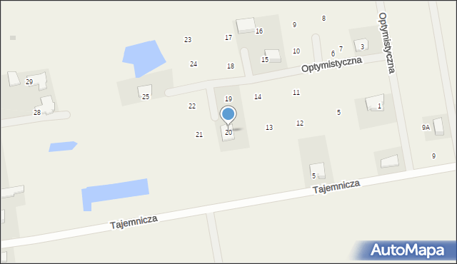 Łagodzin, Optymistyczna, 20, mapa Łagodzin