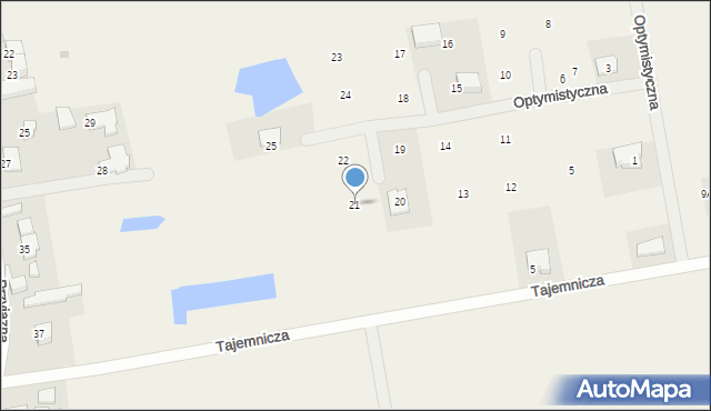 Łagodzin, Optymistyczna, 21, mapa Łagodzin