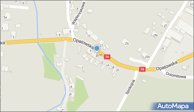 Łagów, Opatowska, 10, mapa Łagów