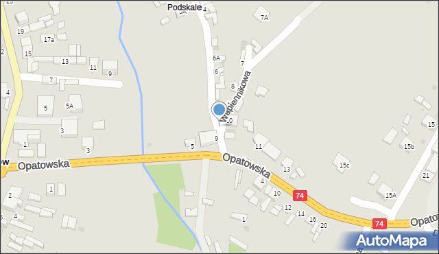 Łagów, Opatowska, 7, mapa Łagów