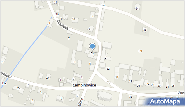 Łambinowice, Opolska, 5a, mapa Łambinowice