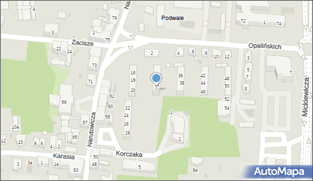 Leszno, Opalińskich, 34, mapa Leszno