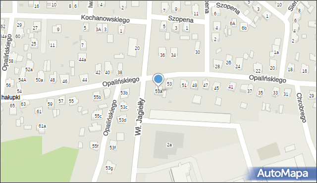 Leżajsk, Opalińskiego Łukasza, 53a, mapa Leżajsk