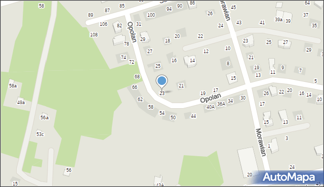 Lublin, Opolan, 23, mapa Lublina