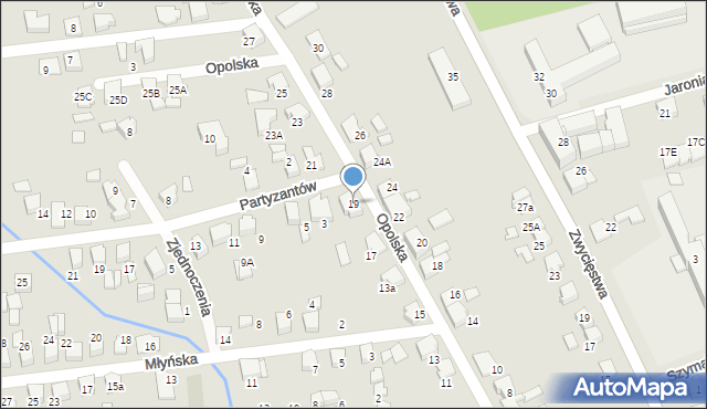 Lubliniec, Opolska, 19, mapa Lubliniec