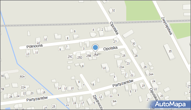 Lubliniec, Opolska, 25A, mapa Lubliniec