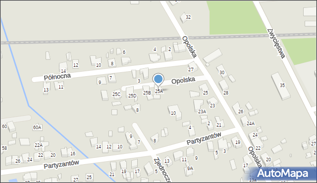 Lubliniec, Opolska, 25A, mapa Lubliniec