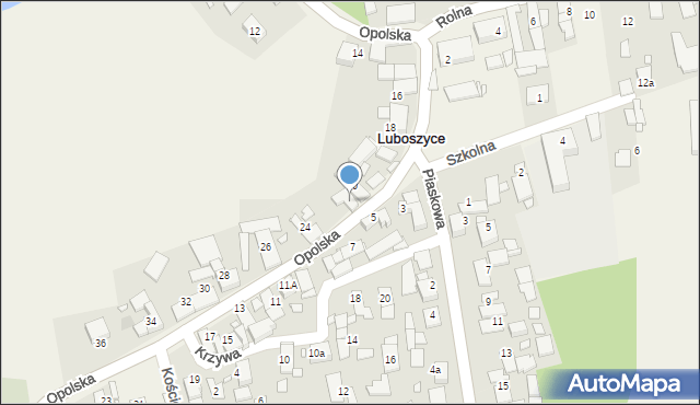 Luboszyce, Opolska, 22, mapa Luboszyce