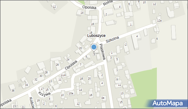 Luboszyce, Opolska, 3, mapa Luboszyce