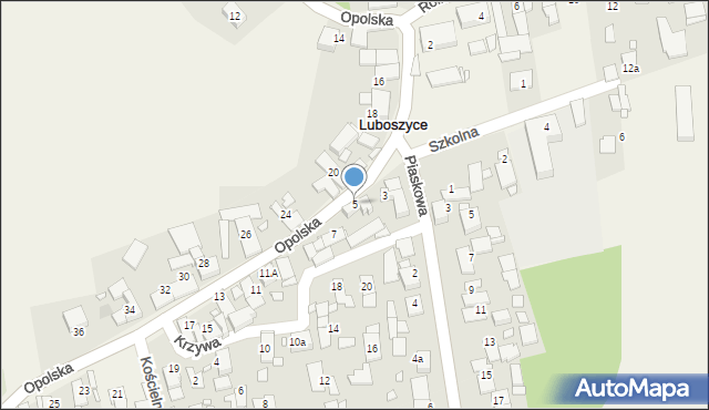 Luboszyce, Opolska, 5, mapa Luboszyce