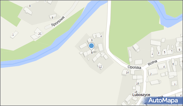 Luboszyce, Opolska, 8, mapa Luboszyce