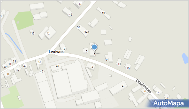 Lwówek, Opalenicka, 7, mapa Lwówek