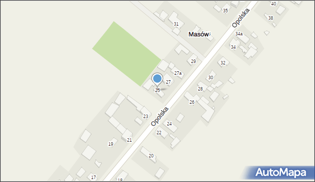 Masów, Opolska, 25, mapa Masów