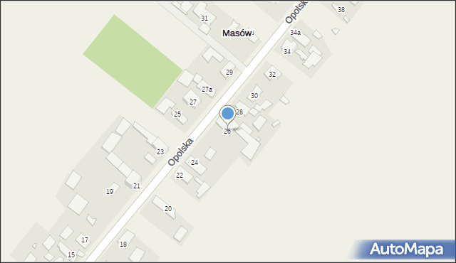 Masów, Opolska, 26, mapa Masów