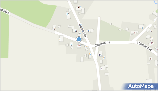 Narok, Opolska, 1A, mapa Narok