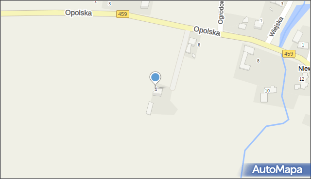 Niewodniki, Opolska, 4, mapa Niewodniki