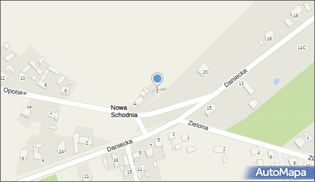 Nowa Schodnia, Opolska, 2, mapa Nowa Schodnia