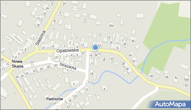 Nowa Słupia, Opatowska, 14, mapa Nowa Słupia