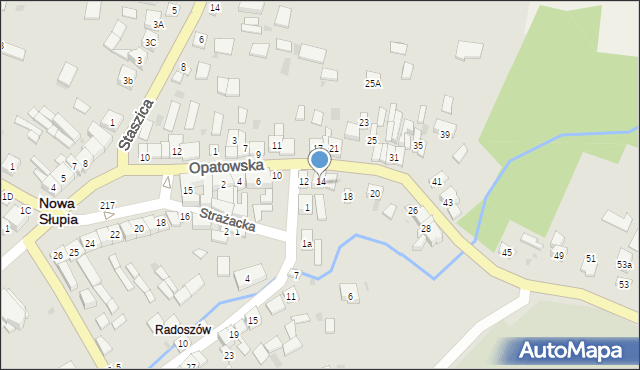 Nowa Słupia, Opatowska, 14A, mapa Nowa Słupia