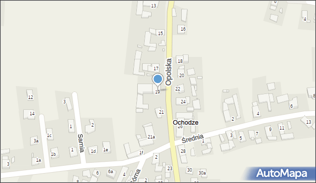 Ochodze, Opolska, 19, mapa Ochodze