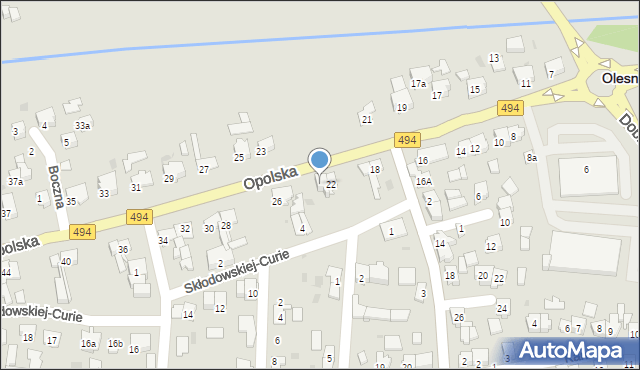 Olesno, Opolska, 24, mapa Olesno