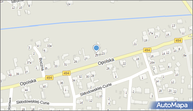Olesno, Opolska, 25, mapa Olesno