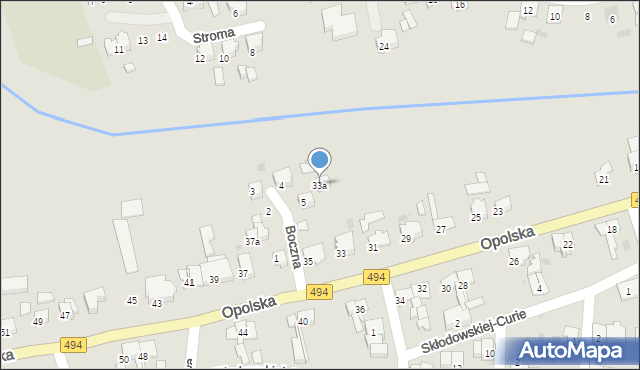 Olesno, Opolska, 33a, mapa Olesno