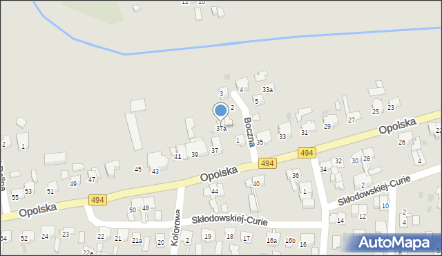 Olesno, Opolska, 37a, mapa Olesno