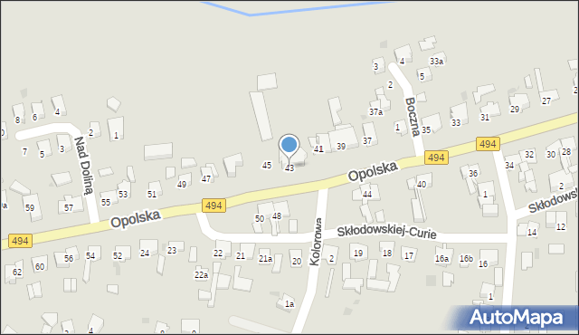 Olesno, Opolska, 43, mapa Olesno