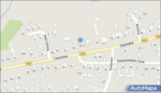 Olesno, Opolska, 47, mapa Olesno