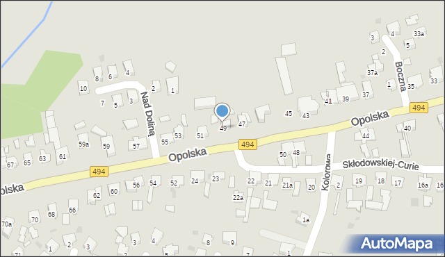 Olesno, Opolska, 49, mapa Olesno