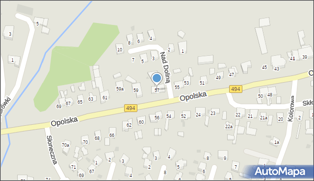 Olesno, Opolska, 57, mapa Olesno