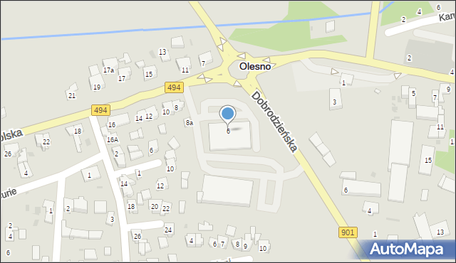 Olesno, Opolska, 6, mapa Olesno