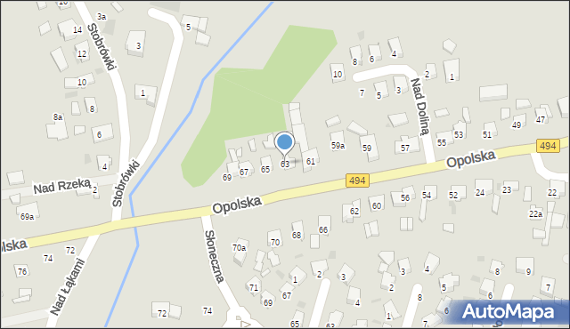 Olesno, Opolska, 63, mapa Olesno