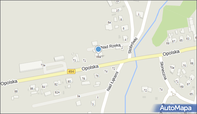 Olesno, Opolska, 69a, mapa Olesno