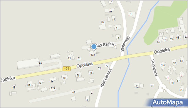 Olesno, Opolska, 71a, mapa Olesno