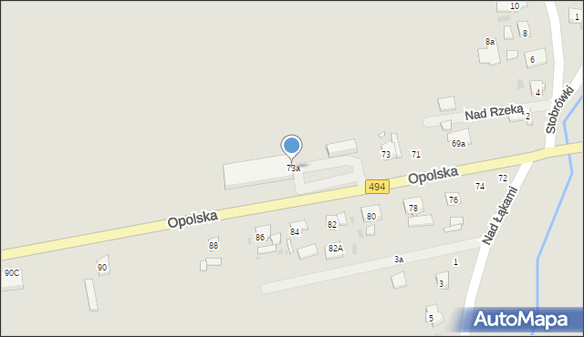 Olesno, Opolska, 73a, mapa Olesno