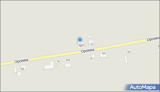 Olesno, Opolska, 75a, mapa Olesno