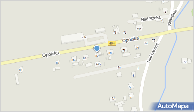 Olesno, Opolska, 82, mapa Olesno