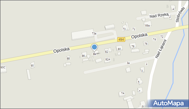 Olesno, Opolska, 84, mapa Olesno
