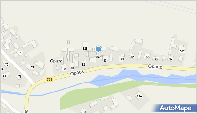 Opacz, Opacz, 84A, mapa Opacz