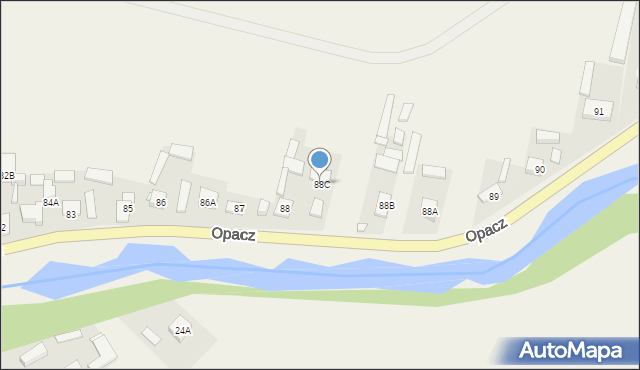 Opacz, Opacz, 88C, mapa Opacz
