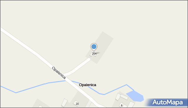 Opalenica, Opalenica, 20A, mapa Opalenica