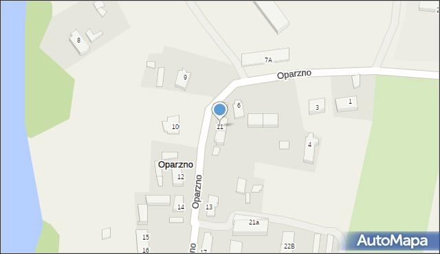 Oparzno, Oparzno, 11, mapa Oparzno