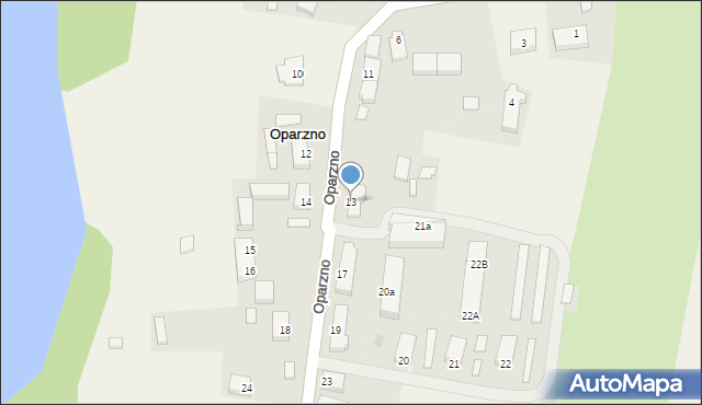 Oparzno, Oparzno, 13, mapa Oparzno