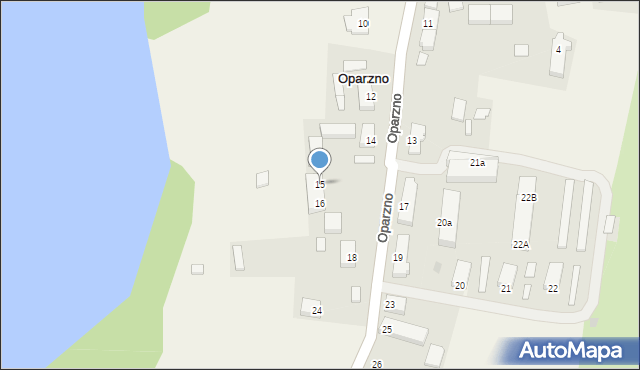 Oparzno, Oparzno, 15, mapa Oparzno